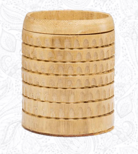 Stylish Brown Bamboo Pen Stand