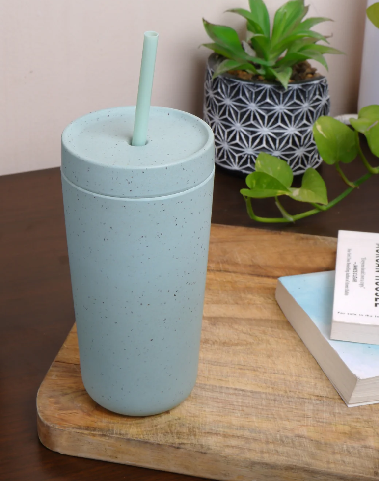 Drink It Up! Modern Bamboo Drinking Sipper for Adults and Kids with Straw